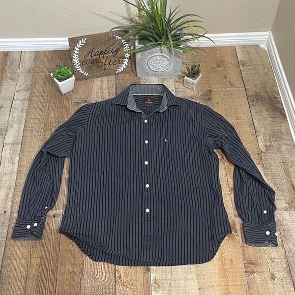 tailorbyrd Mens Casual Button Down Shirt Striped - Picture 2 of 9